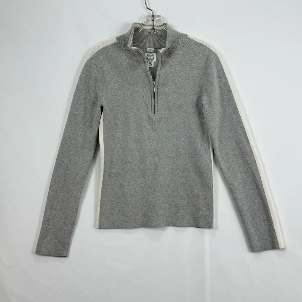 Ralph Lauren Polo Jeans Co RL67 Sweater Women Size M 1/4 Zip Mock Neck Vtg - Picture 7 of 12